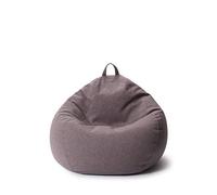 Lumaland Pouf Poire Comfort Line | 70 x 80 x 50 cm Fauteil Poire Intérieur (120 L) | Housse Lavable | Remplissage de Billes PSE | Coussin de Sol Gaming Beanbag Adulte Enfant [Gris Foncé]