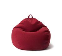Lumaland Pouf Poire Comfort Line | 80 x 90 x 50 cm Fauteil Poire Intérieur (185 L) | Housse Lavable | Remplissage de Billes PSE | Coussin de Sol Gaming Beanbag Adulte Enfant [Rouge]