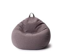 Lumaland Pouf Poire Comfort Line | 80 x 90 x 50 cm Fauteil Poire Intérieur (185 L) | Housse Lavable | Remplissage de Billes PSE | Coussin de Sol Gaming Beanbag Adulte Enfant [Gris Foncé]