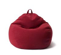 Lumaland Pouf Poire Comfort Line | 90 x 110 x 50 cm Fauteil Poire Intérieur (250 L) | Housse Lavable | Remplissage de Billes PSE | Coussin de Sol Gaming Beanbag Adulte Enfant [Rouge]