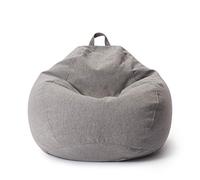 Lumaland Pouf Poire Comfort Line | 90 x 110 x 50 cm Fauteil Poire Intérieur (250 L) | Housse Lavable | Remplissage de Billes PSE | Coussin de Sol Gaming Beanbag Adulte Enfant [Gris Clair]