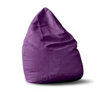 Lumaland Pouf Poire XL 120 L - Ligne Confort - Fauteuil Poire Adulte et Enfant pour Salon - 45 x 60 cm - Bean Bag Pouf Intérieur avec Coutures Solides - Violet