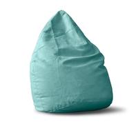 Lumaland Pouf Poire XL 120 L - Ligne Confort - Fauteuil Poire Adulte et Enfant pour Salon - 45 x 60 cm - Bean Bag Pouf Intérieur avec Coutures Solides - Turquoise