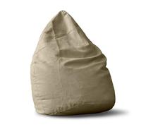 Lumaland Pouf Poire XL Plus 220 L - Ligne Confort - Fauteuil Poire Adulte et Enfant pour Salon - 65 x 80 cm - Bean Bag Pouf Intérieur avec Coutures Solides - Beige