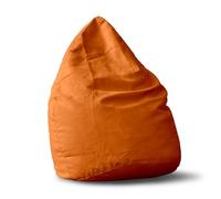 Lumaland Pouf Poire XL Plus 220 L - Ligne Confort - Fauteuil Poire Adulte et Enfant pour Salon - 65 x 80 cm - Bean Bag Pouf Intérieur avec Coutures Solides - Orange