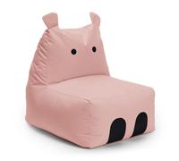 Lumaland Pouf pour Enfant - Design Hippo - pour l'Intérieur et l'Extérieur - Combinable avec les Amis de la Animal Line - 80 x 70 x 65 cm - Rose