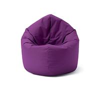 Lumaland Pouf pour Enfants & Adultes avec Fonction 2 en 1 pour s'asseoir & s'allonger | Ø 120x75 cm Fauteuil pour Salon, Extérieur & Intérieur | Facile d'entretien grâce à la Housse Amovible | Violet