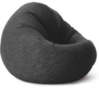 Lumaland Pouf pour Enfants & Adultes avec Fonction 2 en 1 pour s'asseoir & s'allonger | Ø 120x75 cm Fauteuil pour Salon & Intérieur | Facile d'entretien grâce à la Housse Amovible | Gris Foncé