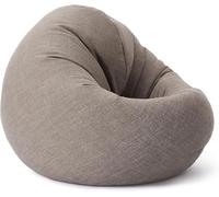 Lumaland Pouf pour Enfants & Adultes avec Fonction 2 en 1 pour s'asseoir & s'allonger | Ø 120x75 cm Fauteuil pour Salon & Intérieur | Facile d'entretien grâce à la Housse Amovible | Gris Clair