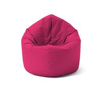 Lumaland Pouf pour Enfants & Adultes avec Fonction 2 en 1 pour s'asseoir & s'allonger | Ø 120x75 cm Fauteuil pour Salon, Extérieur & Intérieur | Facile d'entretien grâce à la Housse Amovible | Rose
