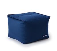 Lumaland Pouf-Sac modulaire | Pouf imperméable | Tabouret Extensible Individuel & léger | Salon intérieur & extérieur | Sièges lavables pour Jardin & intérieur | 54x54x54 cm [Bleu]