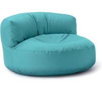 Lumaland - Pouf salon - Canapé pouf - Rond - Pour l'extérieur - Rembourrage de 320 l - 90 x 50 cm - Aigue-marine