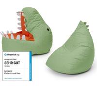LUMALAND Set de pouf pour enfants "Dino" (2 pièces) - Vert pastel