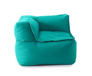 Lumaland Siège-Sac Lounge Modulaire | Fauteuil d'angle imperméable | Ensemble de sièges pour l'intérieur et l'extérieur | Sièges lavables pour Le Jardin et l'intérieur | 81x81x70cm [Turquoise]