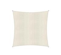Lumaland Sunsail carré 3 x 3 mètres | Protection Solaire résistante aux intempéries avec Cordes de Fixation | Terrasse, Jardin et Balcon, Toile à Voile HDPE, Protection UV [crème]