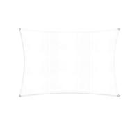 Lumaland Sunsail rectangulaire 3 x 4 mètres | Protection Solaire résistante aux intempéries avec Cordes de Fixation | Terrasse, Jardin et Balcon, Toile à Voile HDPE, Protection UV [Blanc]