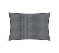 Lumaland Voile d'ombrage avec drisses de fixation, 100 % en polyéthylène à haute densité, avec stabilisateur, pour protection anti-UV Rechteck 2 x 3 Meter gris foncé