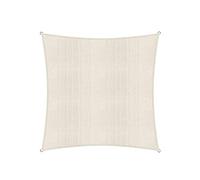 Lumaland Voile d'ombrage Cordes de Fixation incluses | Carré 4 x 4 mètres Protection Solaire | 100% HDPE avec Le Filtre UV de Protection [Beige]