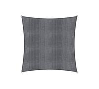Lumaland Voile d'ombrage Cordes de Fixation incluses | Carré 4 x 4 mètres Protection Solaire | 100% HDPE avec Le Filtre UV de Protection [Gris]