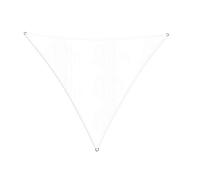 Lumaland Voile d'ombrage Cordes de Fixation incluses | Triangulaire 3 x 3 x 3 mètres Protection Solaire | 100% HDPE avec Le Filtre UV de Protection [Blanc]
