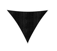 Lumaland Voile d'ombrage Cordes de Fixation incluses | Triangulaire 5 x 5 x 5 mètres Protection Solaire | 100% HDPE avec Le Filtre UV de Protection [Noir]