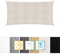 Lumaland voile pare-soleil 100% HDPE avec stabilisateur pour protection UV, carré 4 x 4 mètres noir
