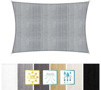 Lumaland voile pare-soleil 100% HDPE - rectangle 4 x 5 mètres - crème