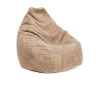 Lumaland XXL Pouf en Velours côtelé 'The Giant' pour Un Maximum de détente | 380 litres méga accrocheur et Confortable avec des Coutures Extra-Fortes | Fermeture éclair cachée