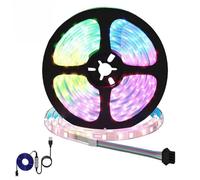 Lumanois Bande LED 2 pcs Noir et Transparent 5100 mm Cuivre et Plastique Guirlandes & Cordons Lumineux Noir,3429130