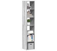 Lumanois Bibliothèques 2 pcs empilable Sonoma Gris Bois d'ingénierie Casiers & armoires de Rangement Gris,858814