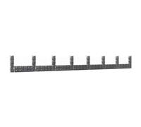 Lumanois Panier de Gabion en Forme de U avec 8 poteaux Fer 860x20x100 cm Panneaux de clôture Argent,151281