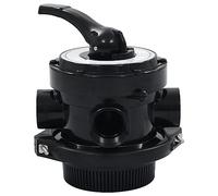 Lumanois Soupape Multi-Voies 4 Voies ABS 1,5 Pouces, Vanne Filtre à Sable Piscine Montage Supérieur, Manomètre Intégré, 4 Fonctions Hiver Rinçage Filtrage Lavage Contre-Courant, Joint Torique