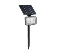 LUMARK Lampe Solaire Extérieur 8W 1150 lm avec Piquet, Spot LED Jardin IP65, Détecteur Mouvement & Lumière, Télécommande, 3000K Blanc Chaud, Éclairage Allée Terrasse Sans Fil
