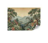 LUMASOUL Papier Peint Intissé 400x280 cm - Moderne Panoramique Tapisserie Murale Facile à Monter - Papiers Peints Modernes Pour le Salon & Chambre à Coucher - Jungle III