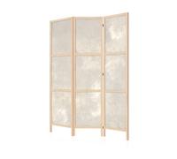 LUMASOUL Paravent Intérieur à Simple Face - 3 Panneaux - Separateur de Pieces de Style Japonais - Cloison de Separation pour Chambre à Coucher et Salon - Motif Boho - 135x172 cm