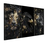 LUMASOUL Tableau Decoration Murale 3 pièces - Impression Sur Toile motif animal