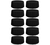 Lumaycens 10 Paquet de Nappes Rondes Noir, Nappe Ronde de 305 cm Tissu en Polyester Lavable et Réutilisable Résistant aux Taches et aux Rides pour fête de Mariage, Banquet, Restaurant décoration