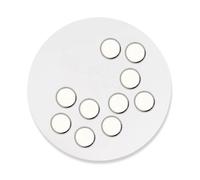 Lumen Center Italia Brac 10 Deckenleuchte, blanc / blanc, anneaux chromé