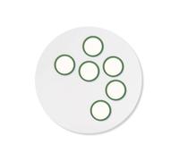 Lumen Center Italia Brac 6 Deckenleuchte, blanc / blanc, anneaux vert sauge