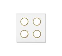 Lumen Center Italia Brick Quadro 4 Deckenleuchte, blanc / blanc, anneaux d`or peint