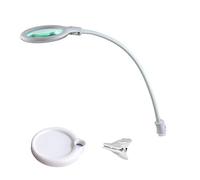 Lumeno 6803WS Lampe loupe LED à pince avec 30 LED SMD, 6 watts, 550 lumens, pour les salons de beauté, les cabinets médicaux, loupe éclairante, aide à la lecture, lampe grossissante, blanc 3 dioptries