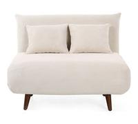 Best mobilier Banquette convertible clic-clac Lumi 1 place en velours côtelé Beige