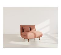 Lumi - Banquette convertible clic-clac 1 place en velours côtelé - Terracotta