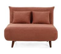 Best mobilier Banquette convertible 1 place Lumi clic-clac velours côtelé Terracotta