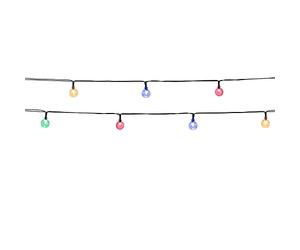 LUMI JARDIN Guirlande lumineuse solaire 20 globes scintillants LED multicolore FESTY COLOR 5.80m