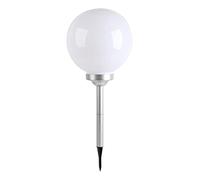 Lumi Jardin W30 Sphère Lumineuse Solaire lumière Blanche Moony à LED diamètre 30cm, Blanc, 30x30xH72