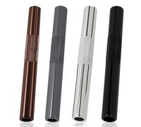Lumi Zenva Lot de 4 Tubes en Métal Réutilisables de Qualité Supérieure avec Pailles Inox, Paille Métal et Paille Métallique pour Boissons, Cuisine et Utilisation Quotidienne