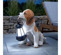 Lumièr Solaire Lampe Chien Extérieur Jardin LED IP44 Étanche Sculpture D'Animal