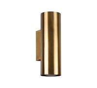 TRIO LIGHTING MARLEY WALL SCONCE CYLINDER METAL ANTIQUE BRASS BI-EMISSION H. 18C