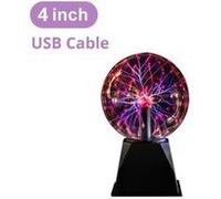 Lumière boule de plasma noir magique 4 pouces sphère de cristal magique lampe de table en verre électrique décor de fête Noir G